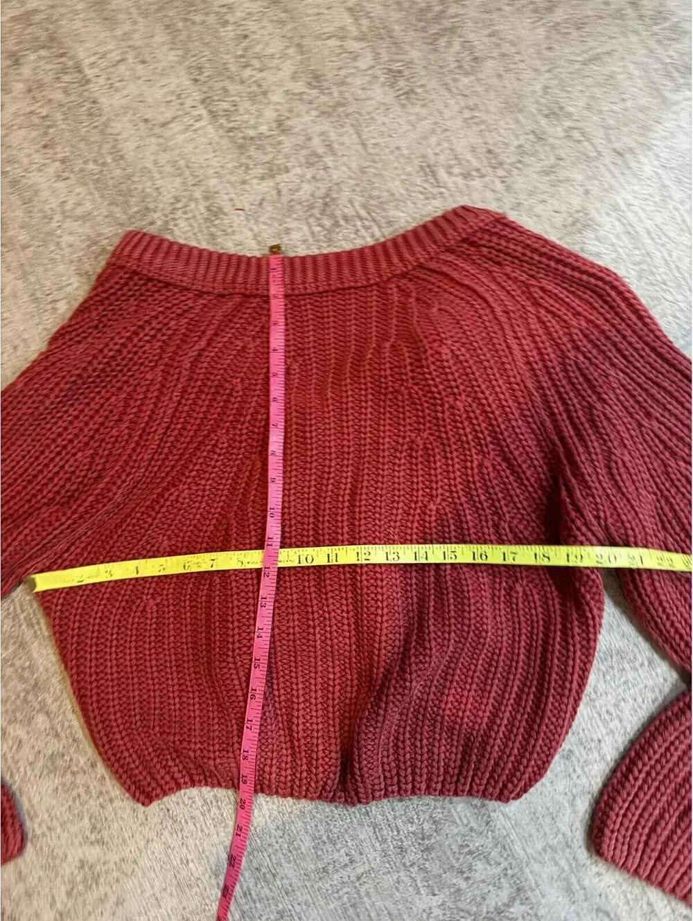 NWOT Free People Cotton Sweet Nothing Chunky Cardigan Sweater Rose Pink cozy L